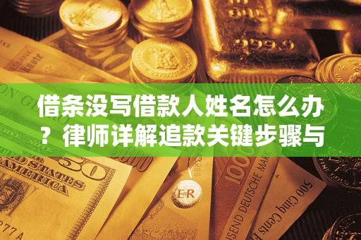 北京借条没写借款人姓名怎么办？律师详解追款关键步骤与证据链构建